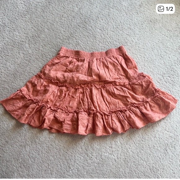 Lot of 5 Women's Skirts - Floral, Blue Scroll, Pink Ruffle, Tropical, Cream - Picture 5 of 6